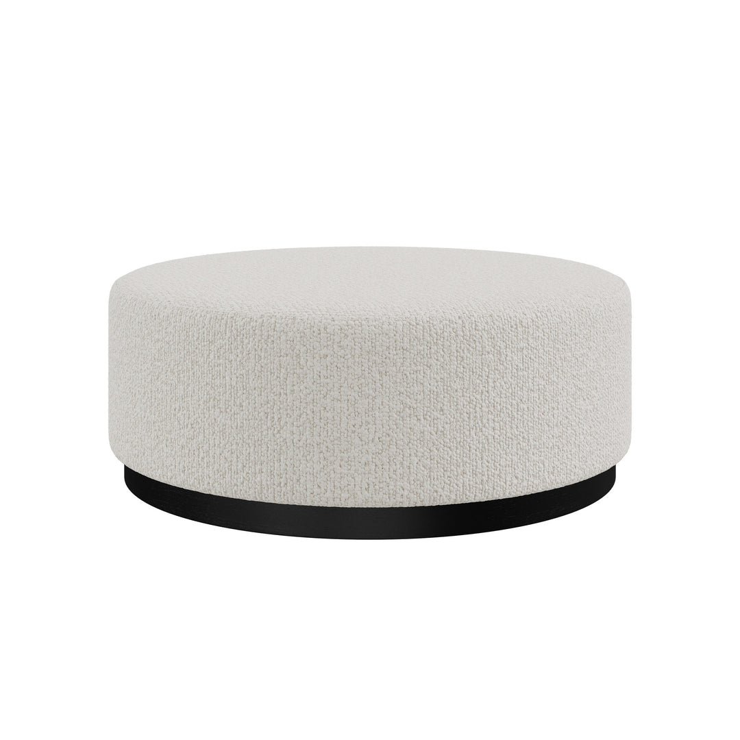 Dôme Deco LIAM Hocker in Creme – Designhocker für moderne Wohnräume