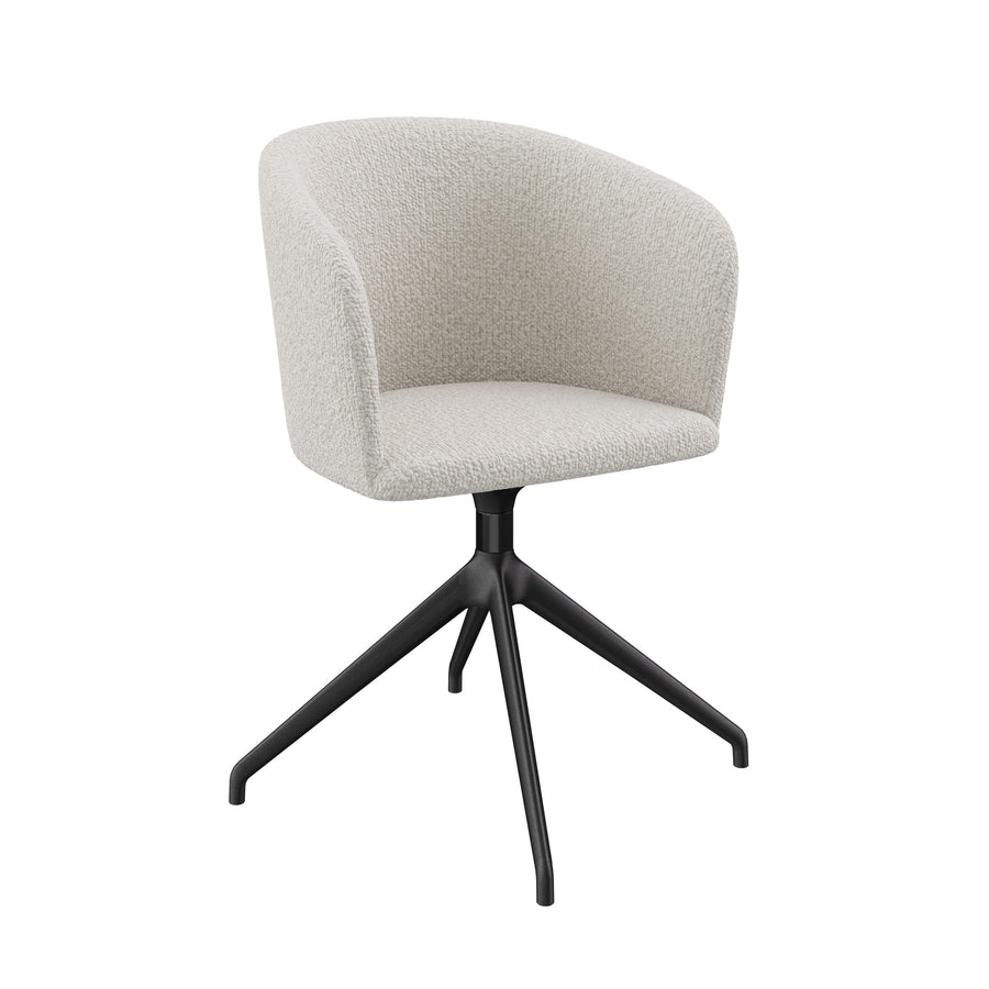 Dôme Deco RATIO Drehsessel in Creme – moderner Drehsessel mit Loungekomfort