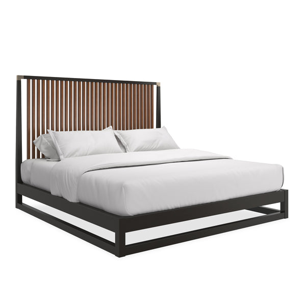 Caracole  Pinstripe Slatted Dark Bett Kingsize CLA-424-127 von instylior