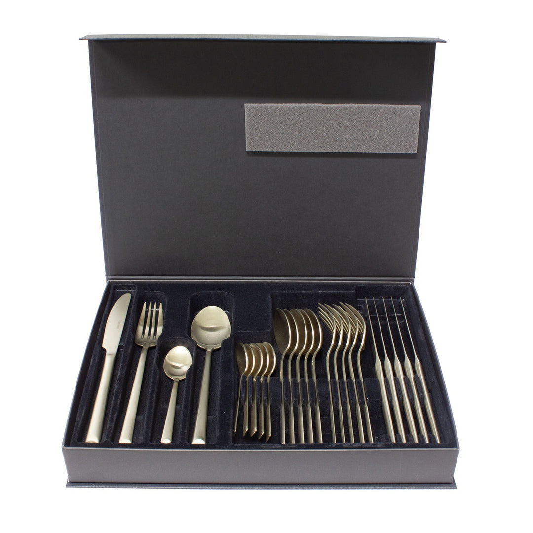 Dôme Deco ZENO Besteck-Set in Champagner – Design-Wohnaccessoire im modernen Dôme-Deco-Stil