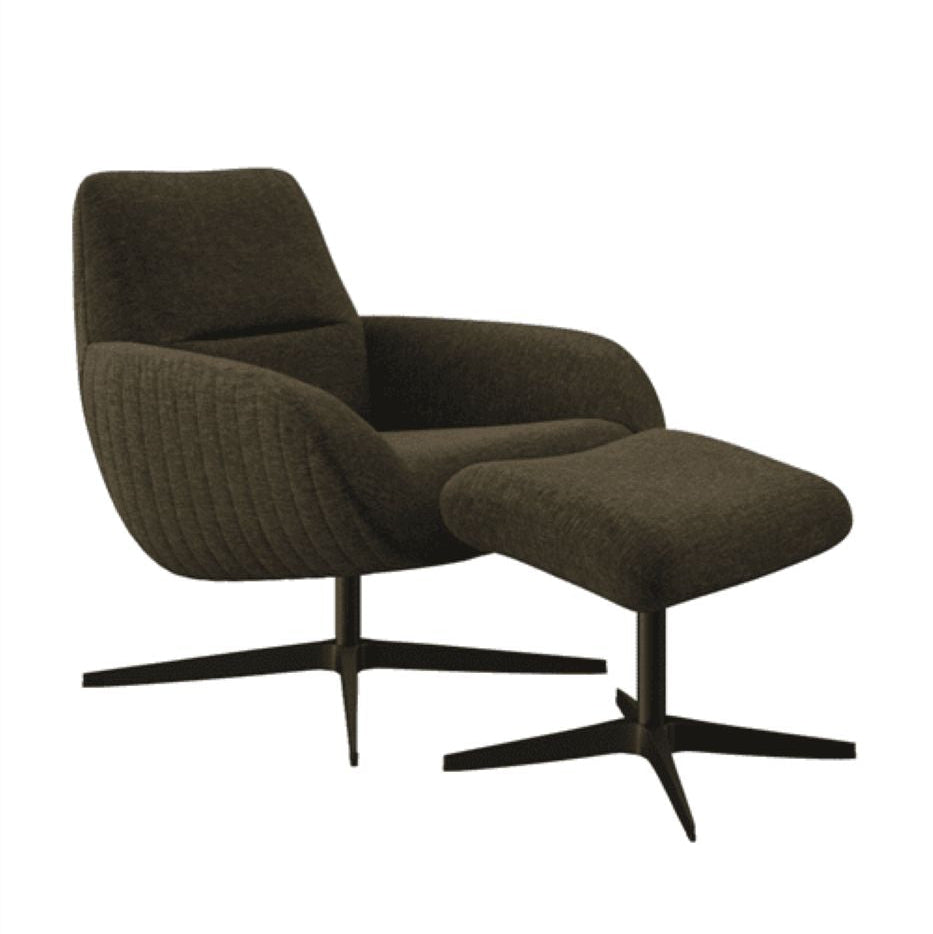 Dôme Deco Loungesessel mit Fußhocker FINLEY