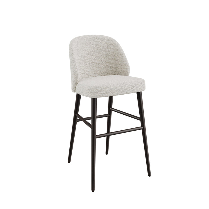 Dôme Deco VERGE Barstuhl low in Creme – Designstuhl für elegante Essbereiche