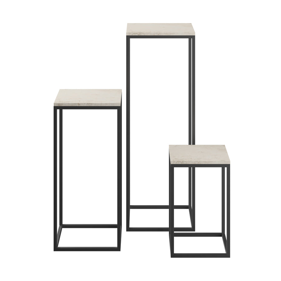 Dôme Deco TEMPE Konsolen-Set in Beige – Design-Wohnaccessoire im modernen Dôme-Deco-Stil