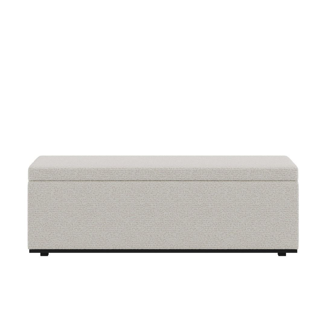 Dôme Deco PORTO Sitzbank mit Stauraum in Creme – Design-Wohnaccessoire im modernen Dôme-Deco-Stil