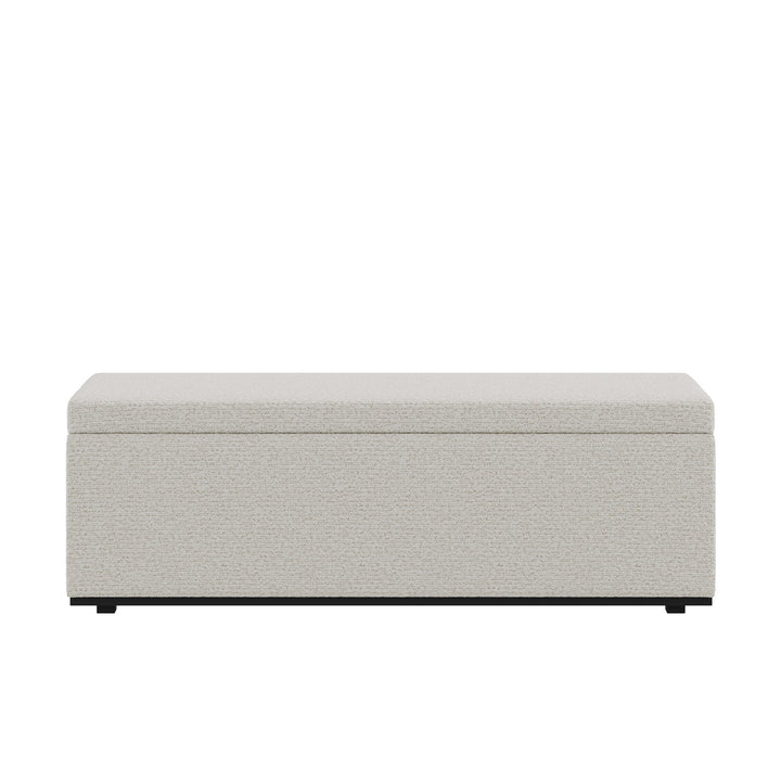 Dôme Deco PORTO Sitzbank mit Stauraum in Creme – Design-Wohnaccessoire im modernen Dôme-Deco-Stil