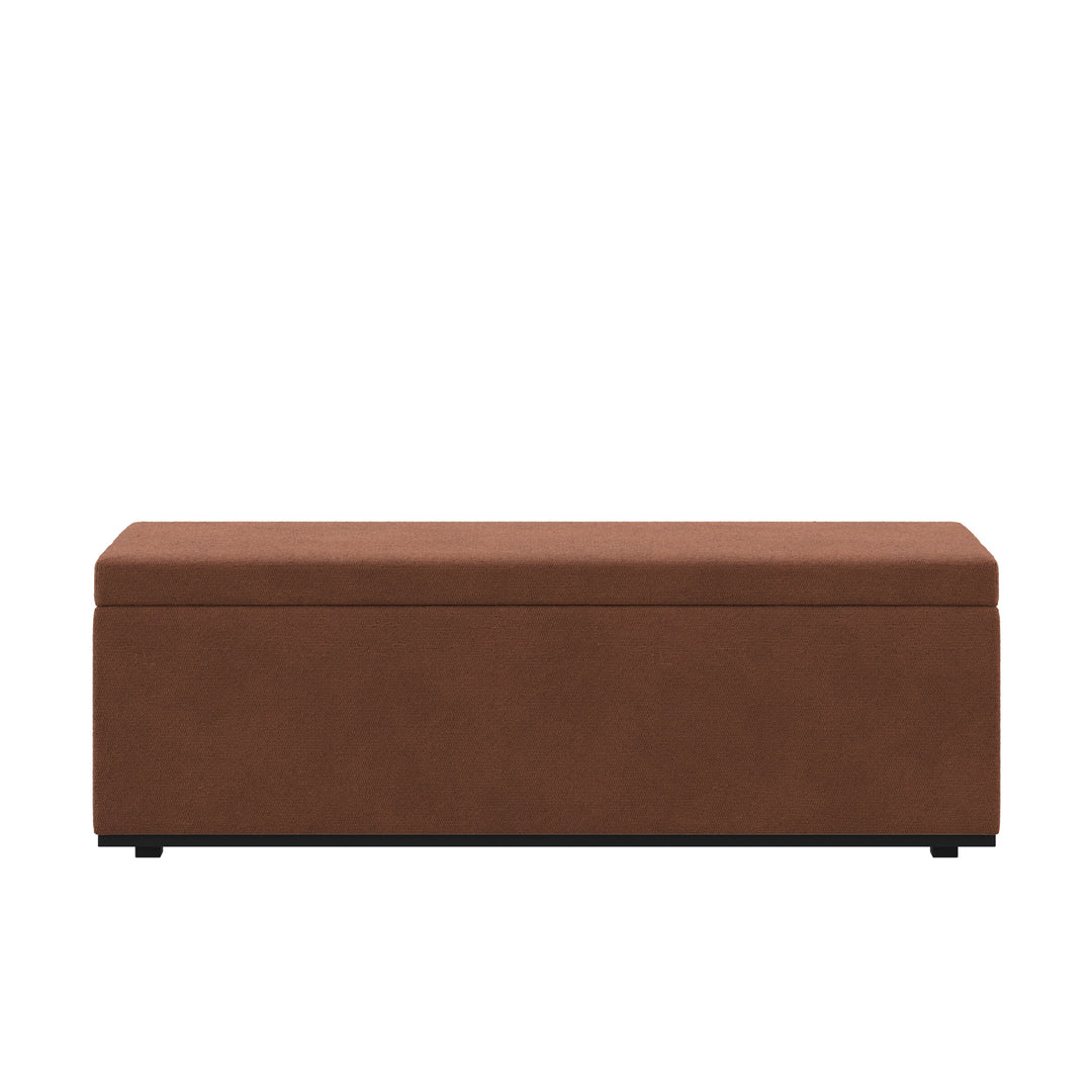 Dôme Deco PORTO Sitzbank mit Stauraum in Mocca – Design-Wohnaccessoire im modernen Dôme-Deco-Stil