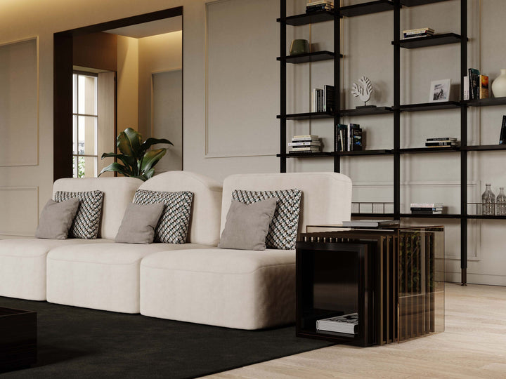Stylish Club End Module Sofa Her with 1 Seat - Round Back Sofa
