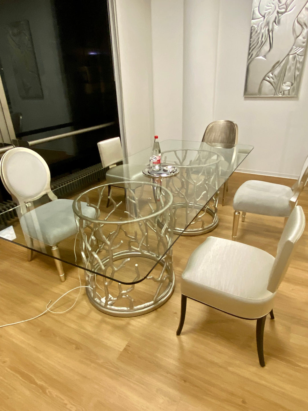 Caracole Around The Reef glass dining table CLA-419-2016 from Instylior