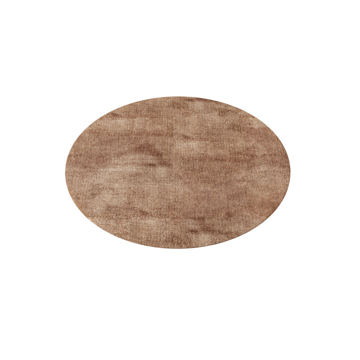 Dôme Deco LAKE Teppich 200 in Braun – runder Designteppich für elegante Wohnräume