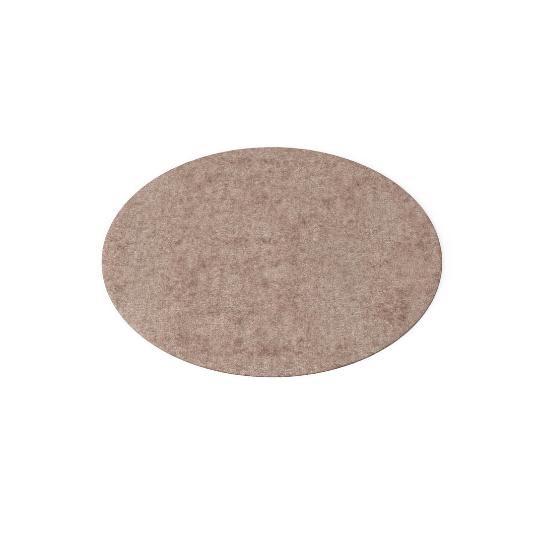 Dôme Deco LAKE Teppich 200 in Mocca – runder Designteppich für elegante Wohnräume