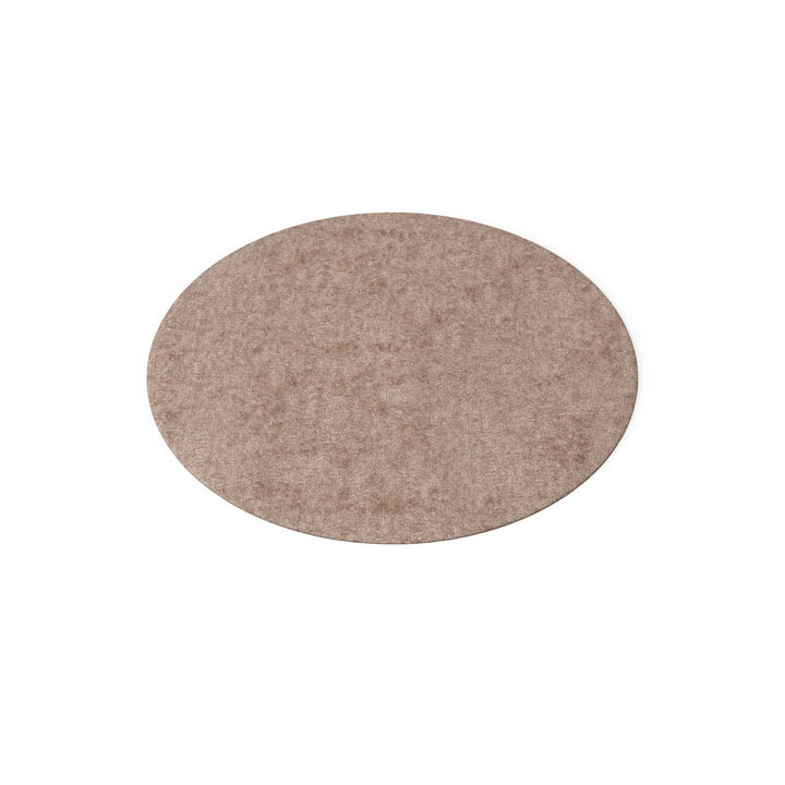Dôme Deco LAKE Teppich 200 in Mocca – runder Designteppich für elegante Wohnräume