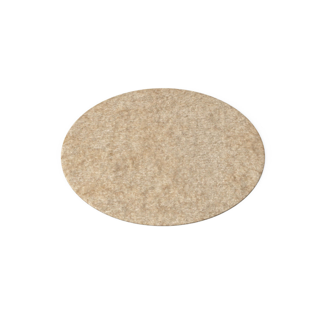Dôme Deco LAKE Teppich 200 in Sand – runder Designteppich für elegante Wohnräume