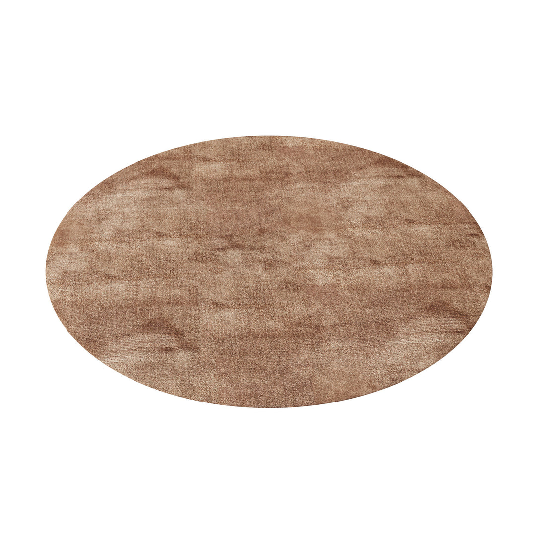 Dôme Deco LAKE Teppich 300 in Braun – runder Designteppich für elegante Wohnräume