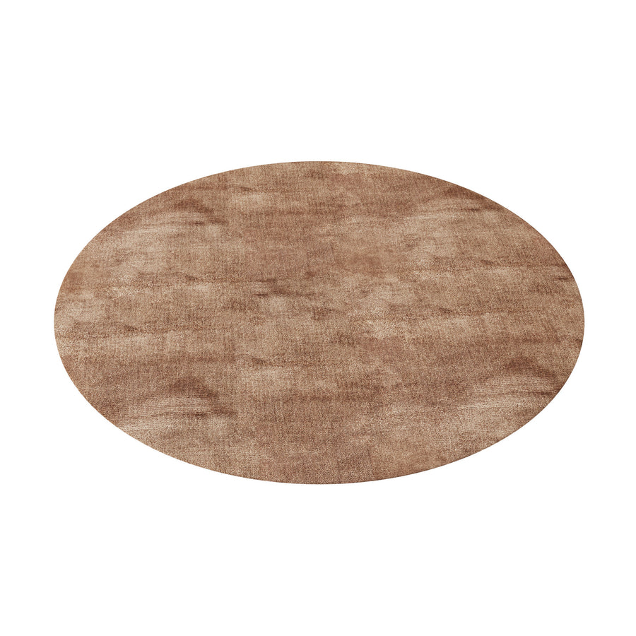 Dôme Deco LAKE Teppich 300 in Braun – runder Designteppich für elegante Wohnräume