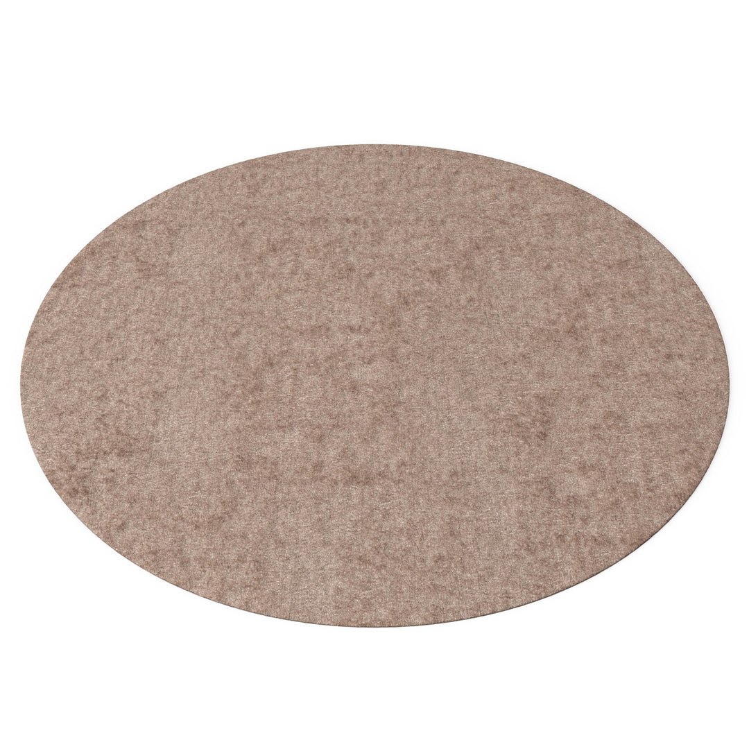 Dôme Deco LAKE Teppich 300 in Mocca – runder Designteppich für elegante Wohnräume