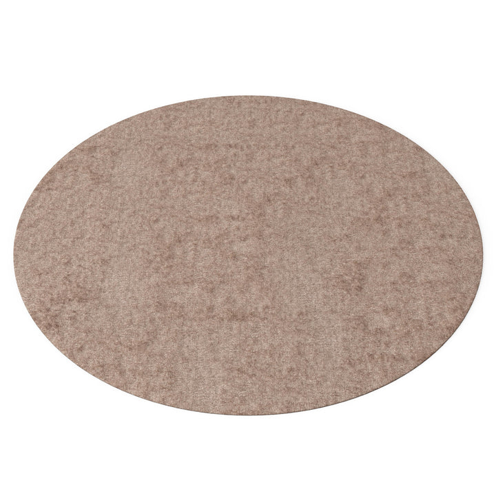 Dôme Deco LAKE Teppich 300 in Mocca – runder Designteppich für elegante Wohnräume