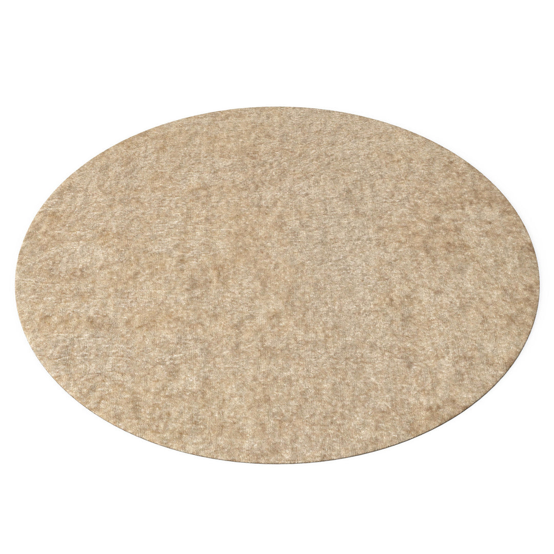 Dôme Deco LAKE Teppich 300 in Sand – runder Designteppich für elegante Wohnräume