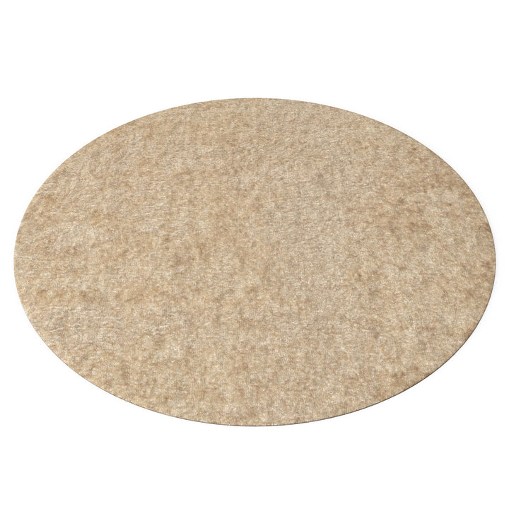 Dôme Deco LAKE Teppich 300 in Sand – runder Designteppich für elegante Wohnräume