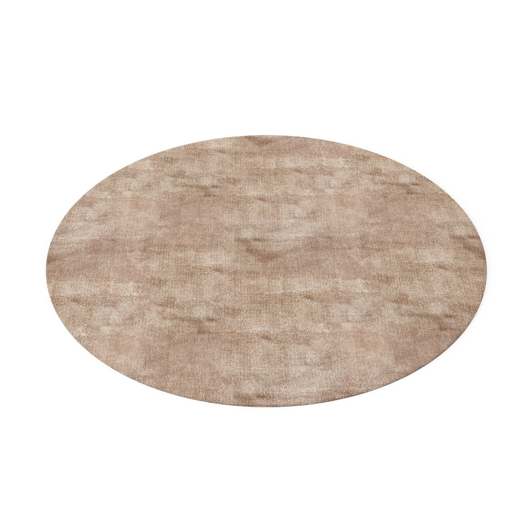Dôme Deco LAKE Teppich 300 in Taupe – runder Designteppich für elegante Wohnräume