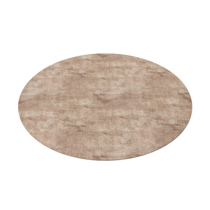 Dôme Deco LAKE Teppich 300 in Taupe – runder Designteppich für elegante Wohnräume