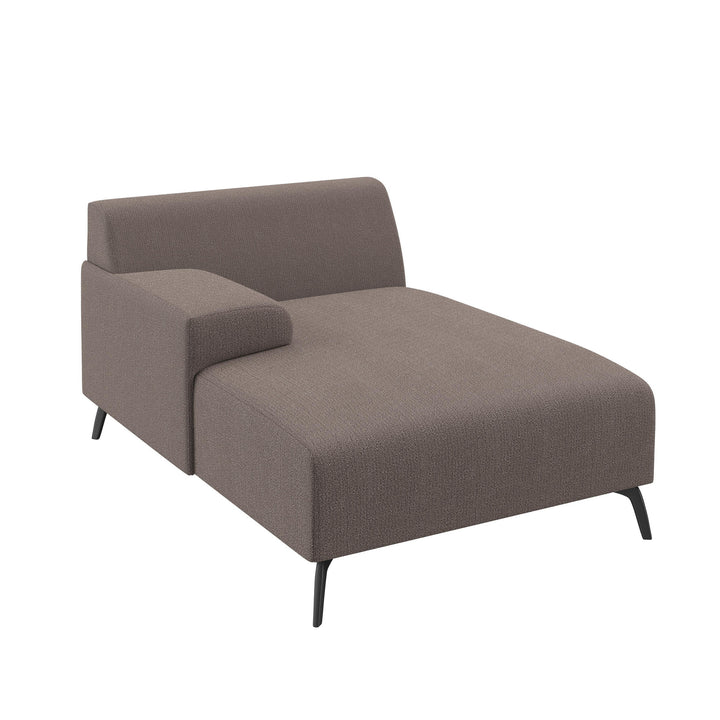 Dôme Deco LUGANO Modul Chaiselongue links in Creme – modulares Designsofa für moderne Wohnräume