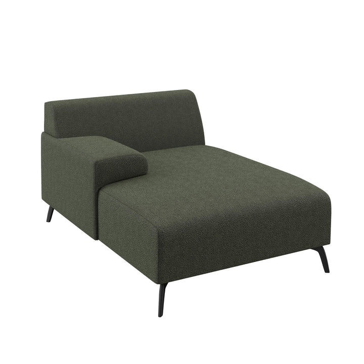 Dôme Deco LUGANO Modul Chaiselongue links in Creme – modulares Designsofa für moderne Wohnräume