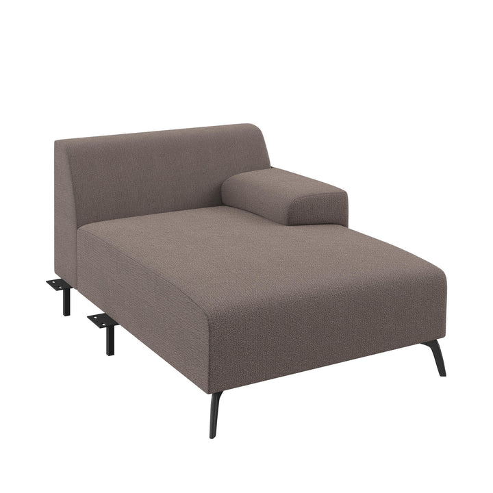 Dôme Deco LUGANO Modul Chaiselongue rechts in Creme – modulares Designsofa für moderne Wohnräume