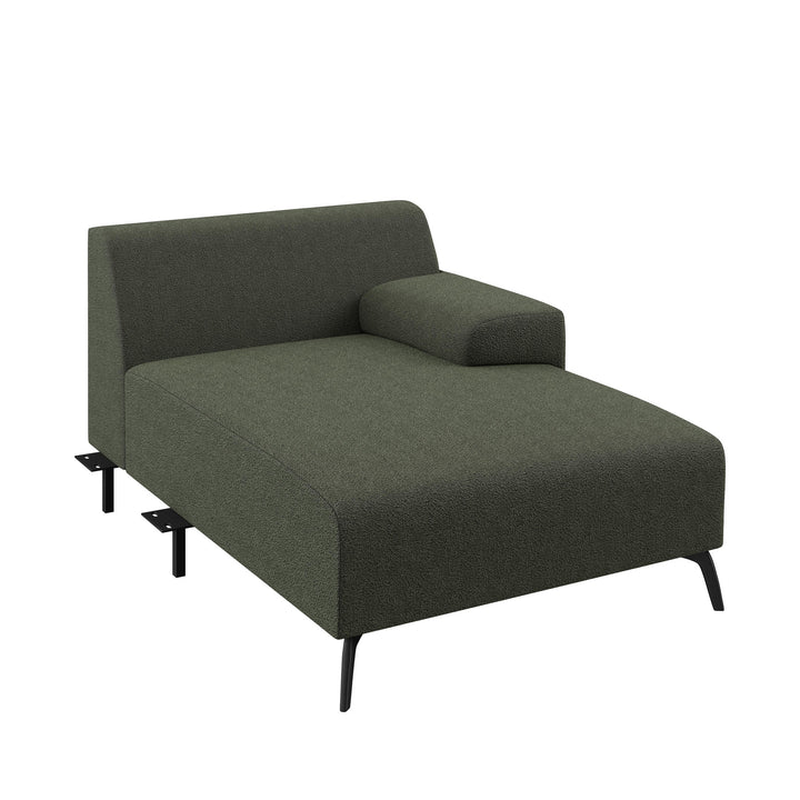 Dôme Deco LUGANO Modul Chaiselongue rechts in Creme – modulares Designsofa für moderne Wohnräume