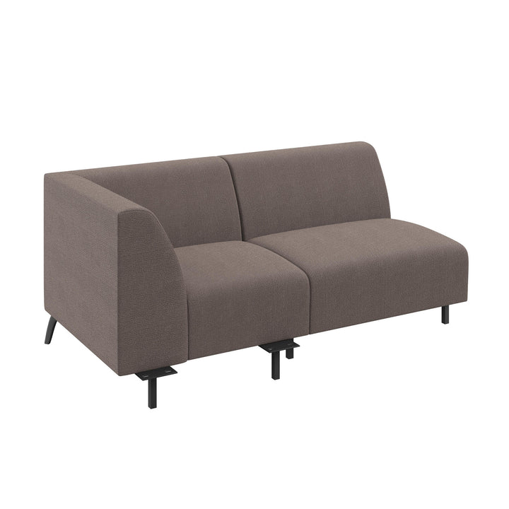 Dôme Deco LUGANO Modul Eckmodul links in Creme – modulares Designsofa für moderne Wohnräume