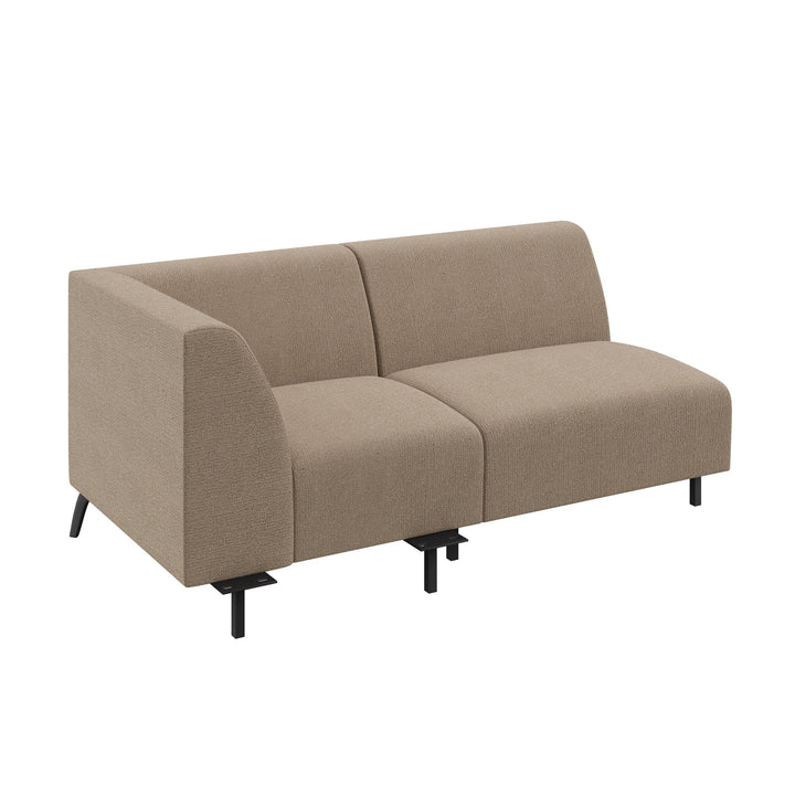 Dôme Deco LUGANO Modul Eckmodul links in Creme – modulares Designsofa für moderne Wohnräume