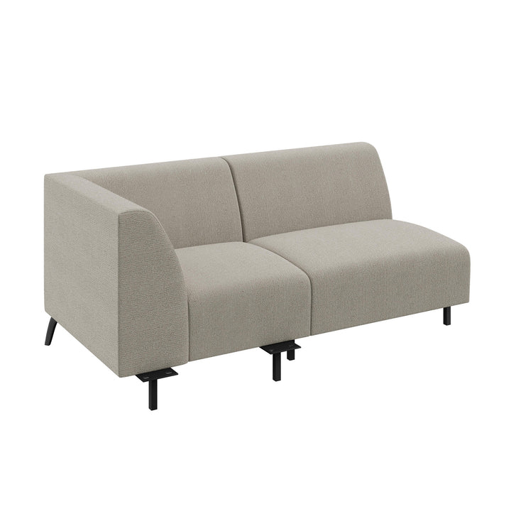 Dôme Deco LUGANO Modul Eckmodul links in Creme – modulares Designsofa für moderne Wohnräume