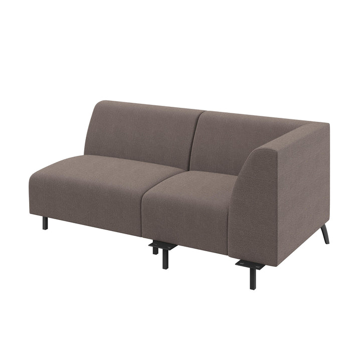 Dôme Deco LUGANO Modul Eckmodul rechts in Creme – modulares Designsofa für moderne Wohnräume
