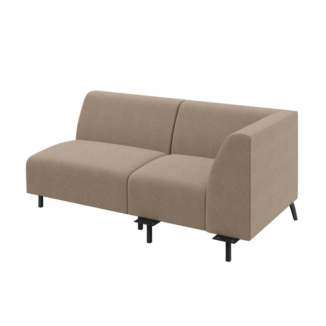 Dôme Deco LUGANO Modul Eckmodul rechts in Creme – modulares Designsofa für moderne Wohnräume
