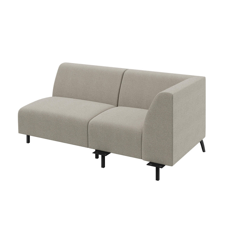 Dôme Deco LUGANO Modul Eckmodul rechts in Creme – modulares Designsofa für moderne Wohnräume