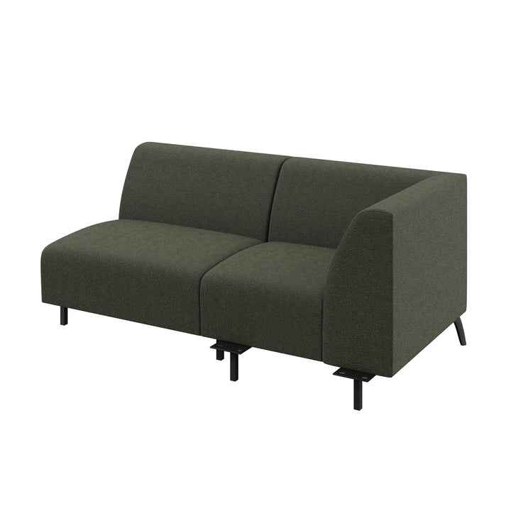 Dôme Deco LUGANO Modul Eckmodul rechts in Creme – modulares Designsofa für moderne Wohnräume