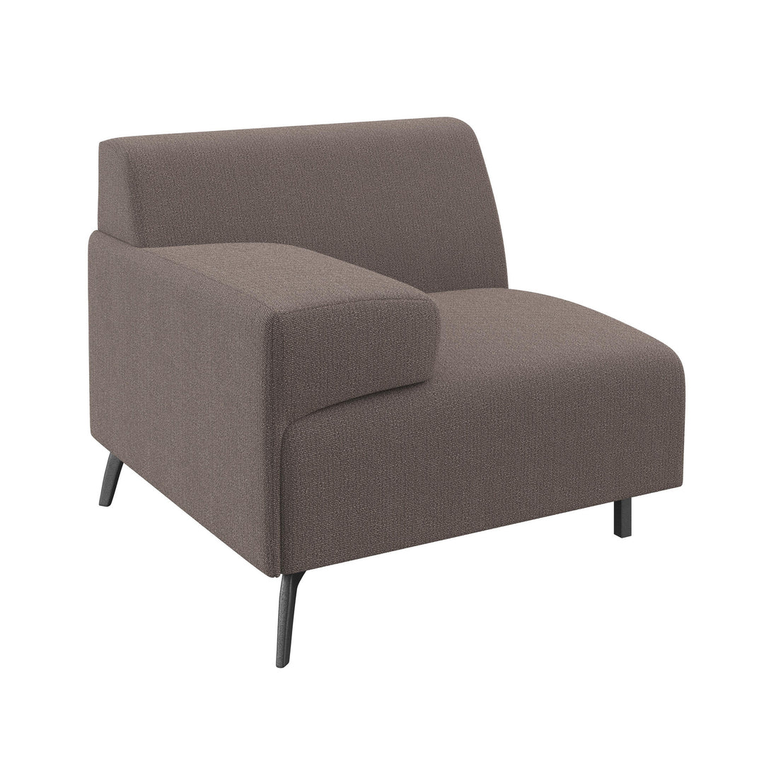 Dôme Deco LUGANO Modul Eckmodul Armlehne links in Creme – modulares Designsofa für moderne Wohnräume