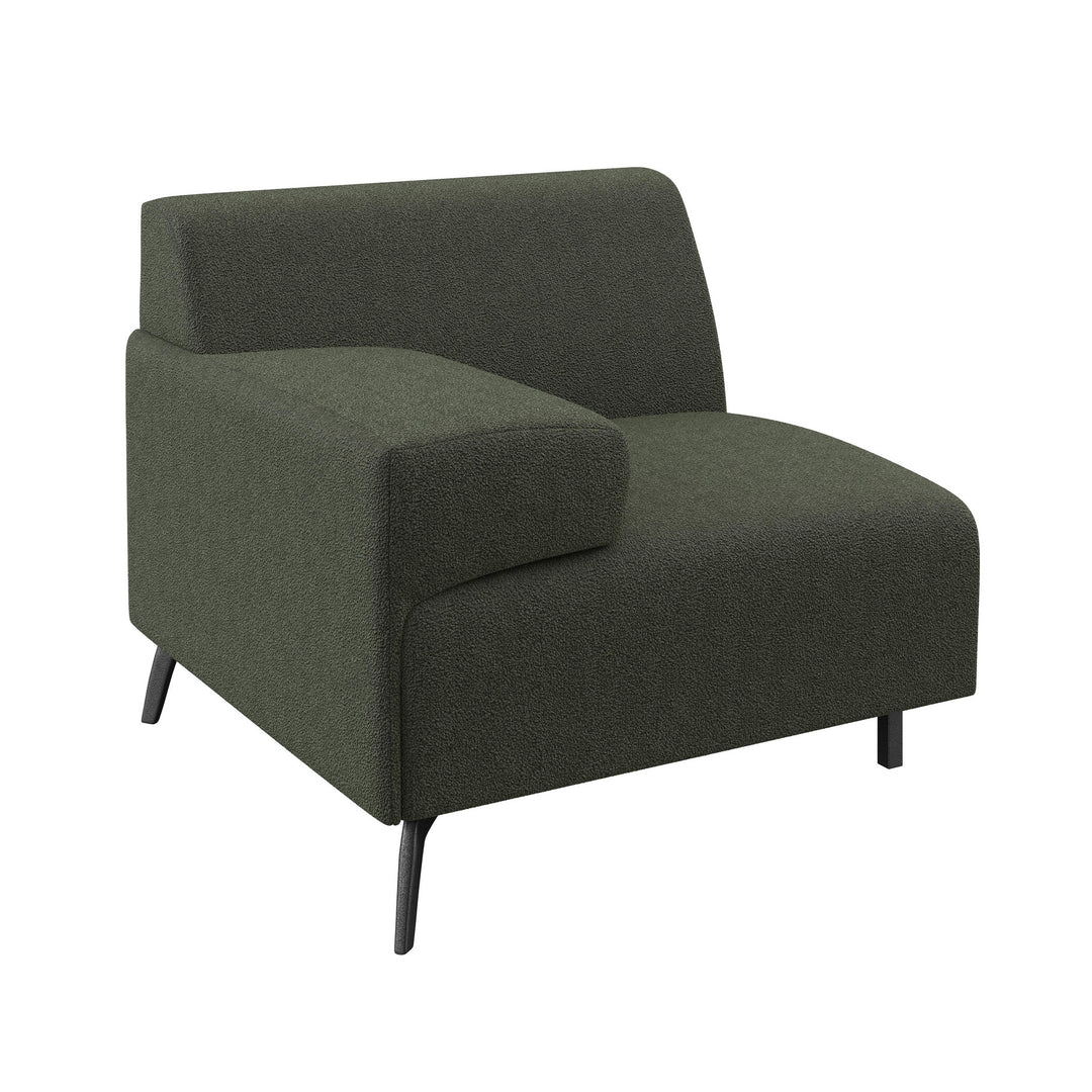 Dôme Deco LUGANO Modul Eckmodul Armlehne links in Creme – modulares Designsofa für moderne Wohnräume