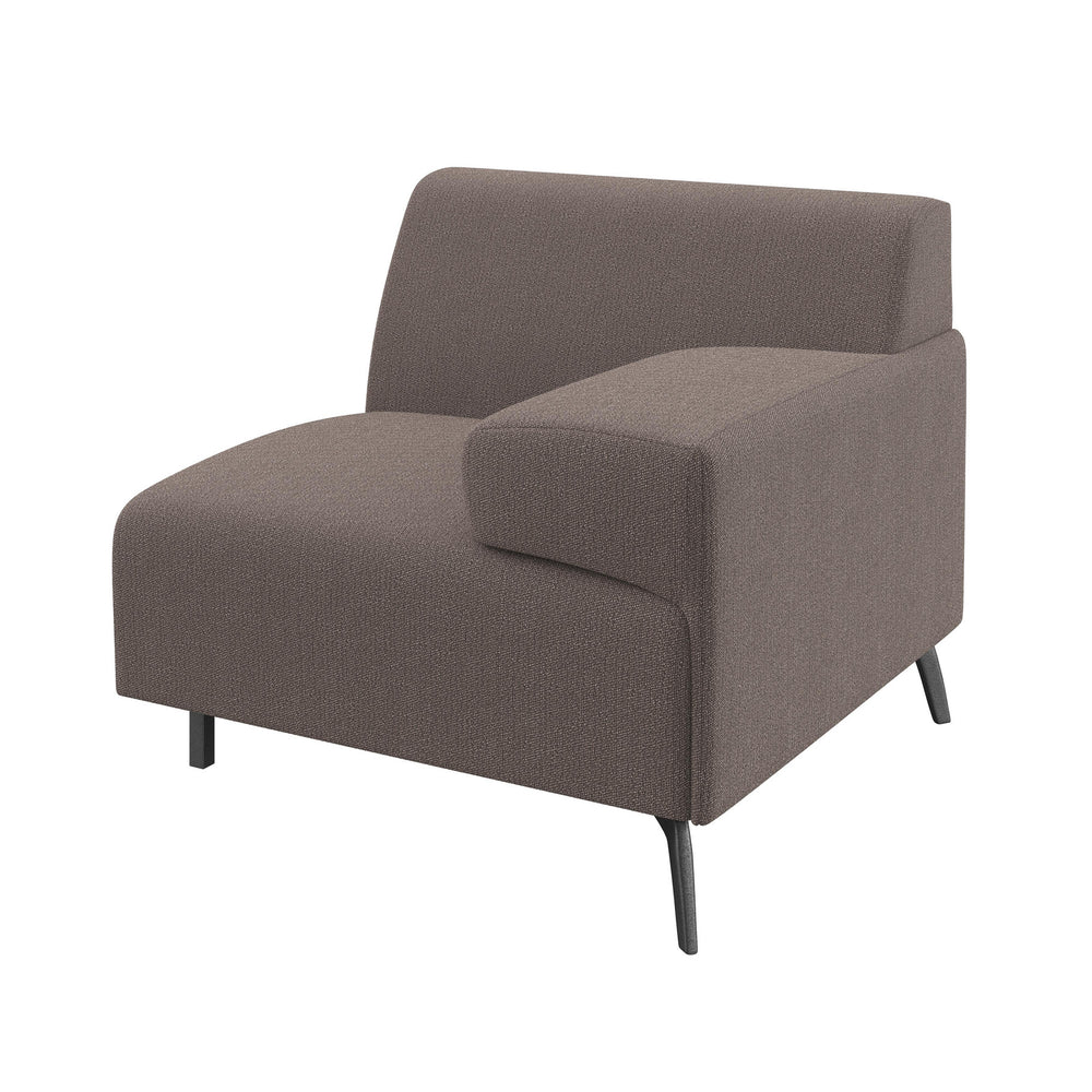 Dôme Deco LUGANO Modul Eckmodul Armlehne rechts in Creme – modulares Designsofa für moderne Wohnräume