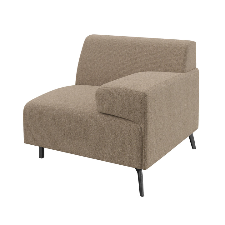 Dôme Deco LUGANO Modul Eckmodul Armlehne rechts in Creme – modulares Designsofa für moderne Wohnräume