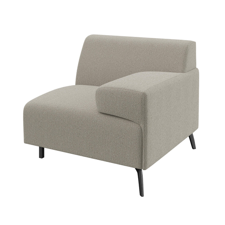 Dôme Deco LUGANO Modul Eckmodul Armlehne rechts in Creme – modulares Designsofa für moderne Wohnräume