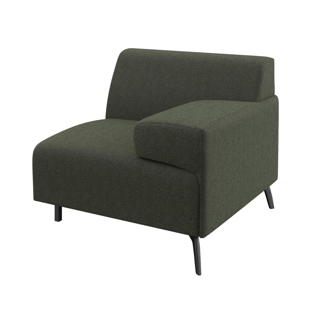 Dôme Deco LUGANO Modul Eckmodul Armlehne rechts in Creme – modulares Designsofa für moderne Wohnräume