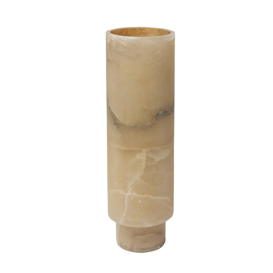 Dôme Deco LASCAR Teelichthalter L in Beige, Large – moderner Teelichthalter als Wohnaccessoire