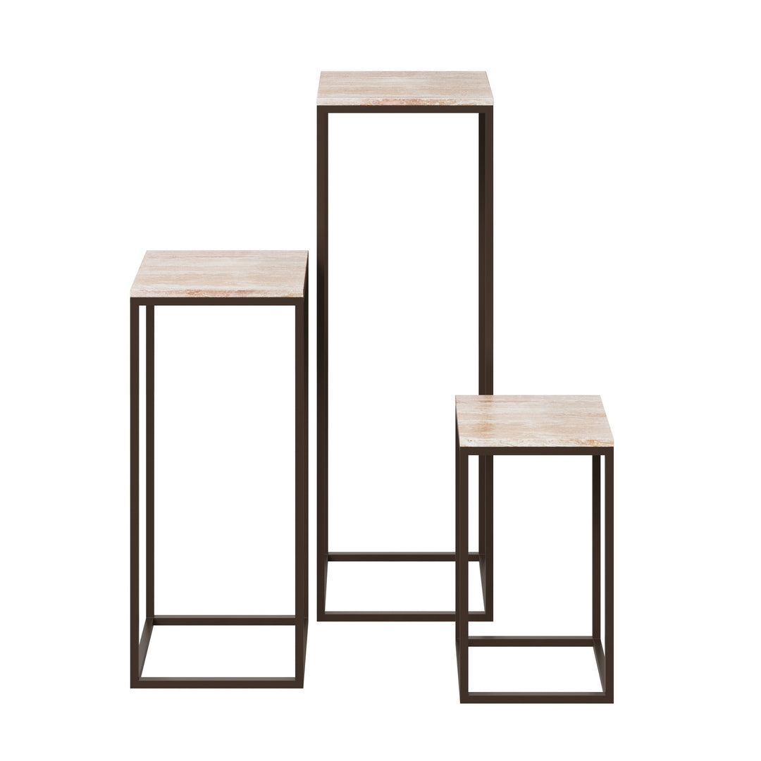 Dôme Deco DANAO Konsolen-Set in Beige – Design-Wohnaccessoire im modernen Dôme-Deco-Stil