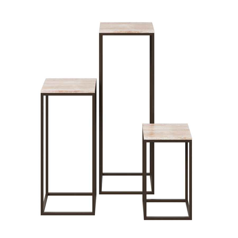 Dôme Deco DANAO Konsolen-Set in Beige – Design-Wohnaccessoire im modernen Dôme-Deco-Stil