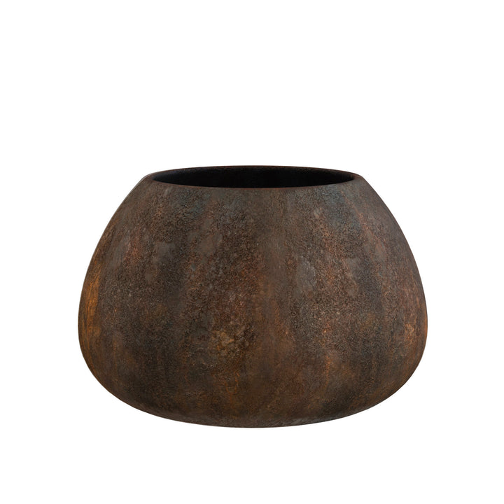 Dôme Deco ARECA Pflanzgefäß S in Braun, Small – Design-Pflanzgefäß für moderne Interieurs