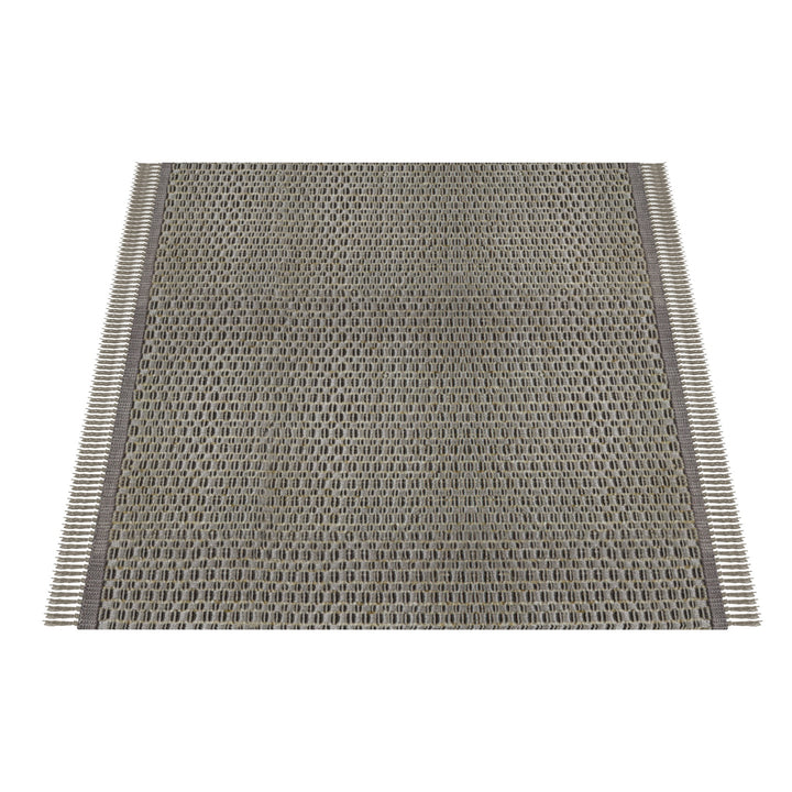 Dôme Deco NILA Teppich 200 × 200 in Grau – quadratischer Designteppich für moderne Interieurs