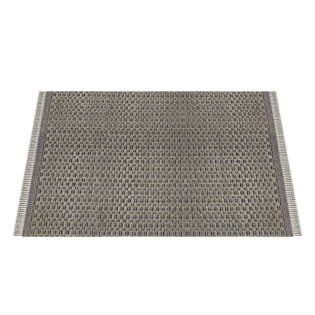 Dôme Deco NILA Teppich 200 × 300 in Silber – rechteckiger Designteppich für elegante Wohnräume