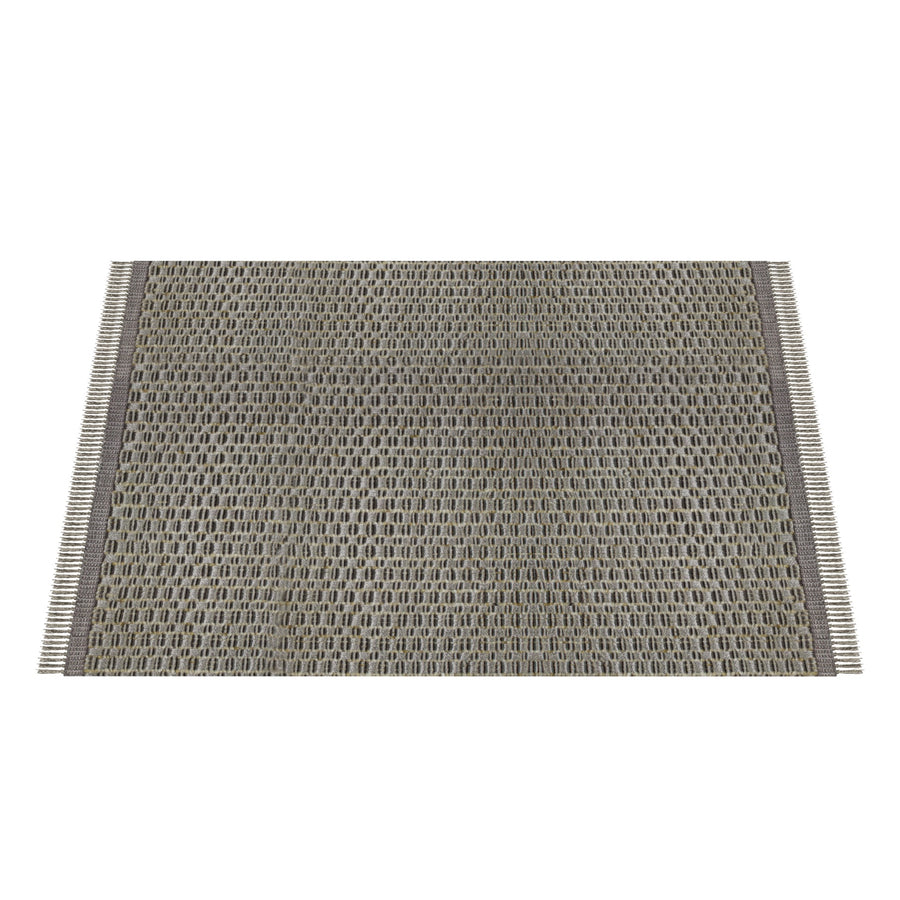 Dôme Deco NILA Teppich 200 × 300 in Silber – rechteckiger Designteppich für elegante Wohnräume