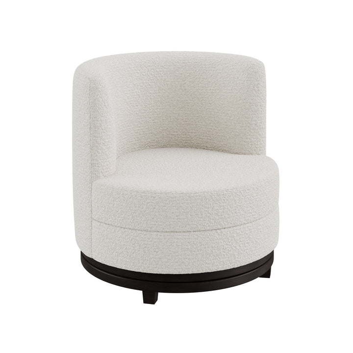 Dôme Deco AYDEN Drehsessel in Creme – moderner Drehsessel mit Loungekomfort