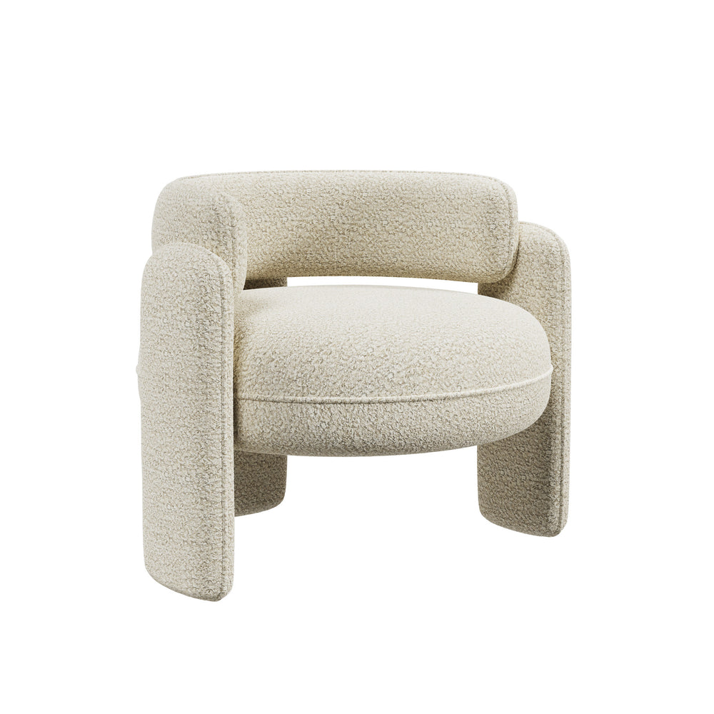 Dôme Deco BLAZE Sessel in Creme – Designsessel für elegante Wohnräume